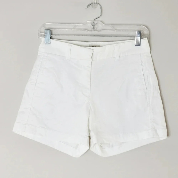 J. Crew White 4" Stretch Chino Shorts 00 - Picture 2 of 8